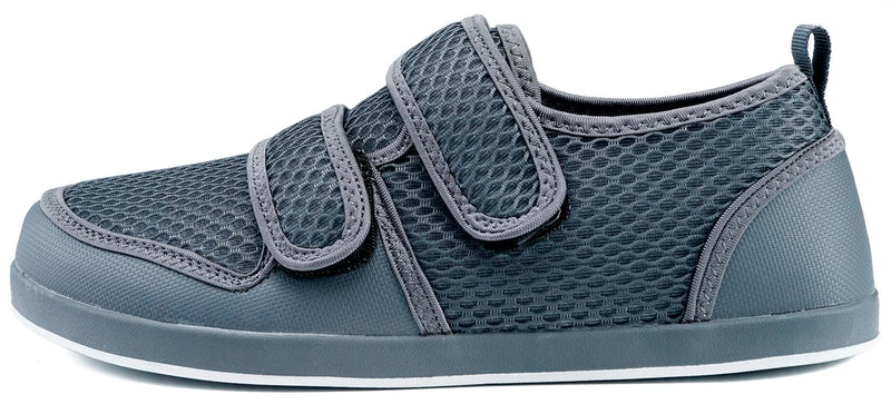 Diabetic Slippers Men Women Arthritis Edema Adjustable Closure Sandals Extra Wide Velcro Casual Shoes Comfortable Rehabilitation Shoes For Seniors 37 Eu Grey - NewNest Australia