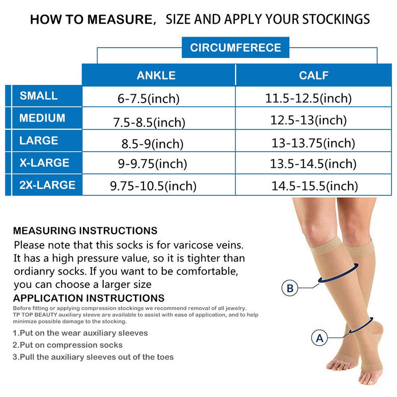 Medical Compression Stockings For Men And Women, 20-30 Mmhg, Professional Care For Ankles, Support Stockings With Gradient Compression For Varicose Veins, Promote Blood Circulation, Black Xl - NewNest Australia