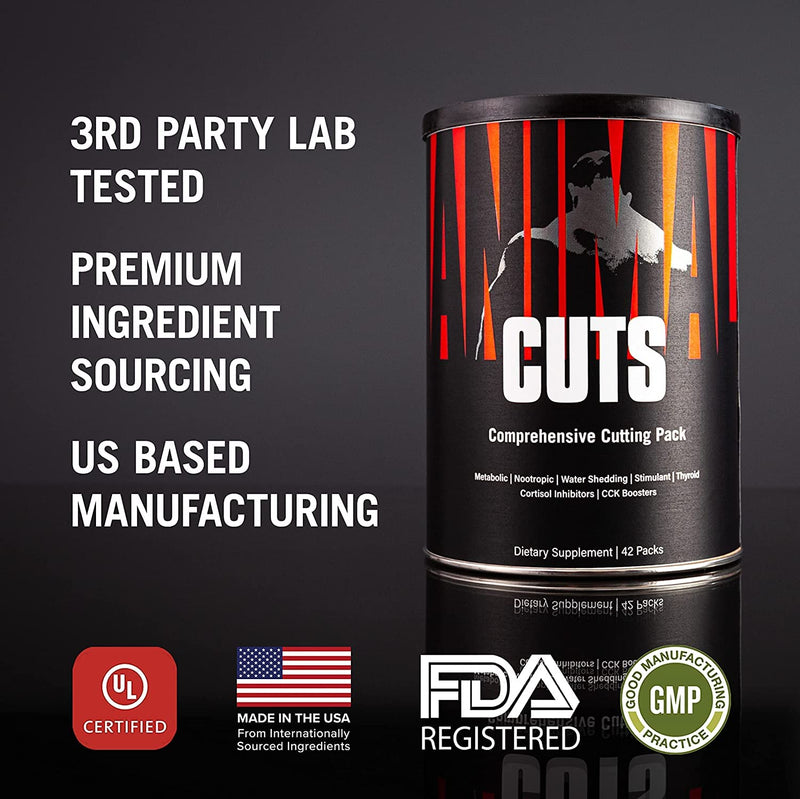 Universal Nutrition Animal Cuts Diet & Definition Supplement For Competitive Athletes For Weight Management - Stimulates Metabolism & Increases Energy Consumption, 42 Packs - NewNest Australia