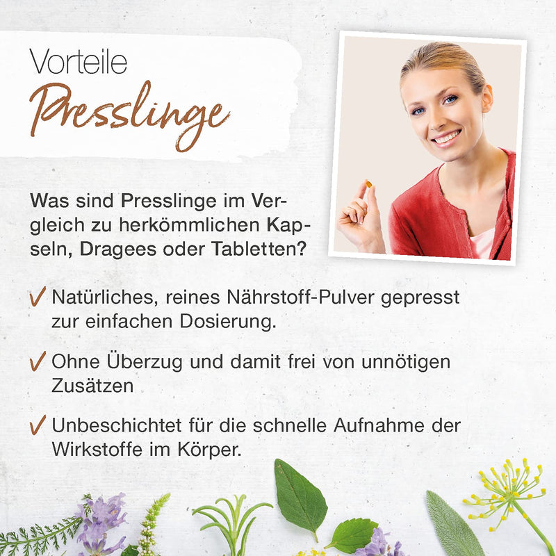 Thyroid tablets with selenium 100µg + vitamin D3 + verbena + lemon balm + alfalfa (125 pieces) 100% natural production in Germany, selenium yeast, metabolism, thyroid Pro BÄRBEL DREXEL® - NewNest Australia