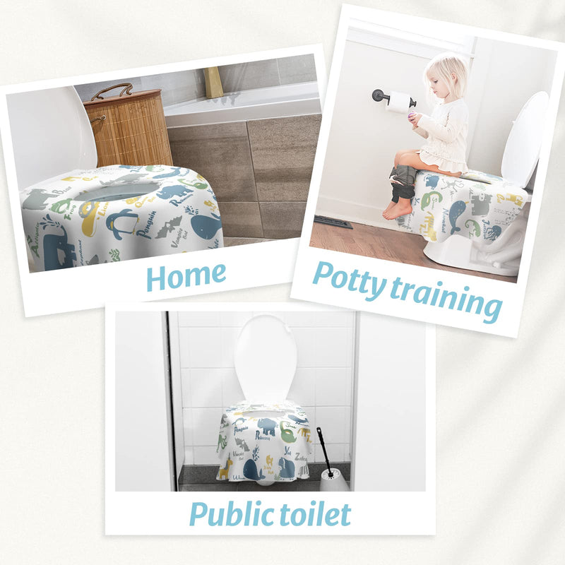 Toilet Seat Covers Disposable, 20 Pcs Extra Large Waterproof Toilet Cover for Toddlers Adults, Portable Individually Wrapped Travel Essentials for Kids Potty Training, Public Restrooms, Road Trip - NewNest Australia