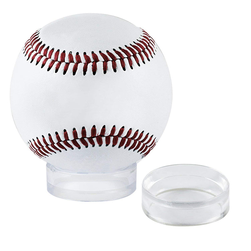 NewNest Australia - Houseables Baseball Display, Stand Ring for Ball, 12 Pack, Clear, 1.6” D x ½ H, 1 5/8”, Acrylic, Softball Displays, Baseballs Holder, Stone Egg Stands, Round Pedestal Rack, Beveled Rings, Balls Case 1 5/8 Inch 