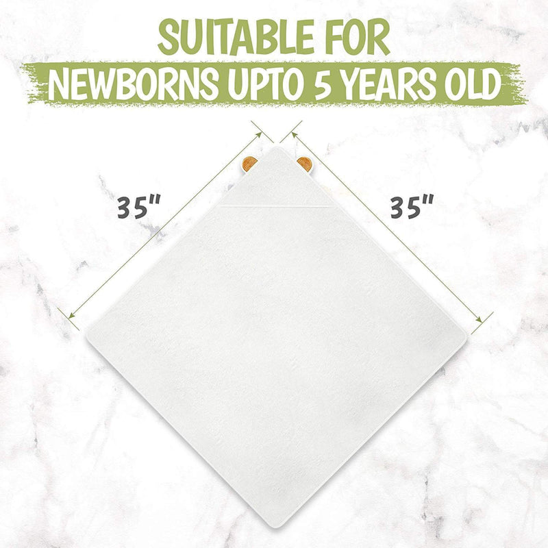 Baby Hooded Towel - Bamboo Baby Towel by KeaBabies - Organic Bamboo Towel - Infant Towels - Large Bamboo Hooded Towel - Baby Bath Towel with Hood for Girls, Babies, Newborn Boys, Toddler (Bear) Bear - NewNest Australia