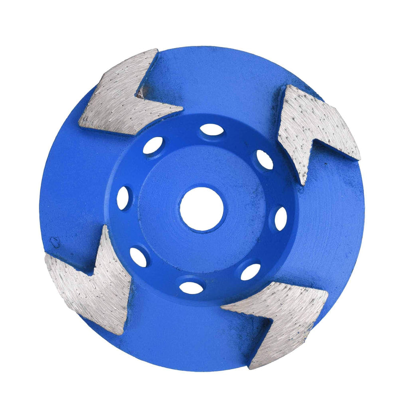 ACTINTOOL 4 in. x 5/8-11 in. Threaded Arbor 4 Pcs Arrow Segments Diamond Grinding Cup Wheel for Concrete and Coating Removing (5/8"-11 Threaded) 5/8"-11 Threaded - NewNest Australia