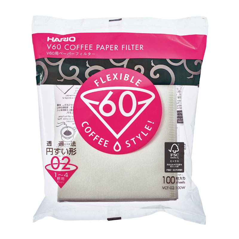Hario V60 Size 02 - 3 packs of 100 white paper Coffee filter VCF-02-100W (total 300 paper filters) Import Japan - NewNest Australia