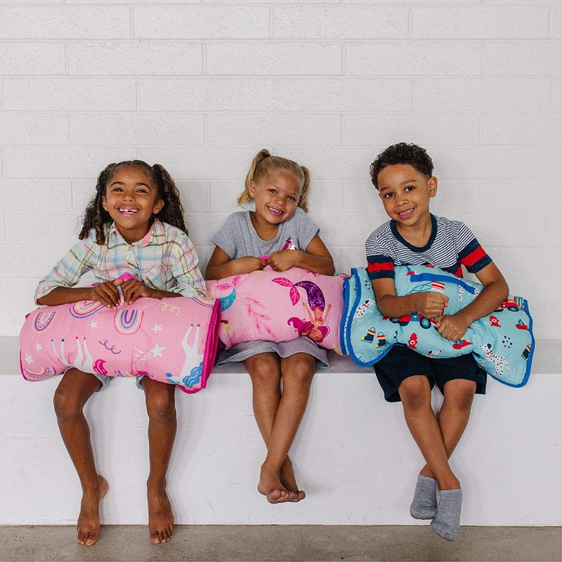 Wildkin Day2Day Kids Nap Mat for Boys & Girls, Measures 46 x 21 x 1 Inches Nap Mat for Kids, Ideal for Daycare & Preschool, Nap Mats Perfect for Sleepovers & Travels, BPA-Free (Rainbow Unicorns) Rainbow Unicorns - NewNest Australia