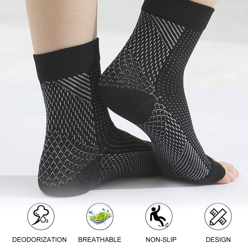 4 Pairs Of Ankle Bandage Orthopedic Compression Socks For Women And Men For Plantar Fasciitis Socks Arthritis Joint Pain Heel Spur Neuropathy Foot Bandages Ankle Joint - NewNest Australia