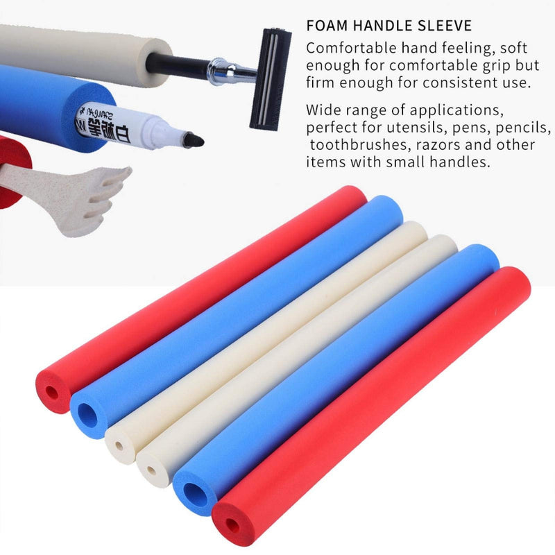 Foam Tubing for Handle Grip, 6pcs Utensil Padding Grips for Toothbrush, Pens, Slip Resistant Foam Noodle Tubes Grip Pipe Tool, Non-Slip Utensil Handles Cutlery Gripping Tool for Disabled, Elderly - NewNest Australia