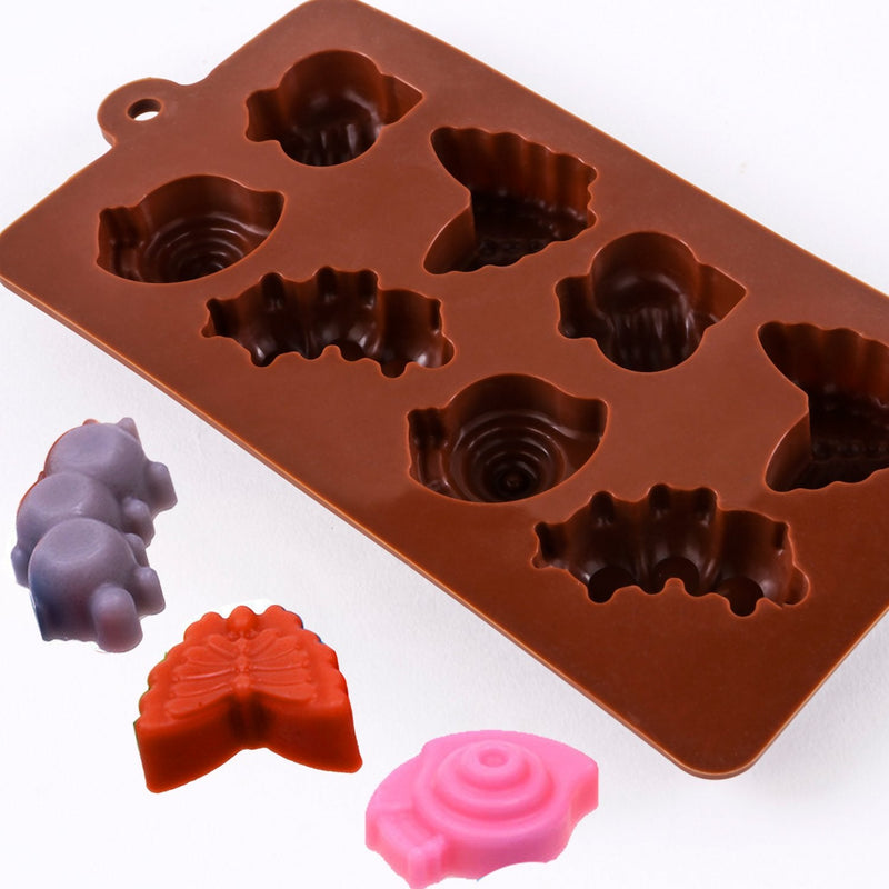 STARUBY Silicone Molds Non-stick Chocolate Candy Mold,Soap Molds,Silicone Baking mold Making Kit, Set of 3 Forest Theme with Different Shapes Animals,Lovely & Fun for Kids - NewNest Australia