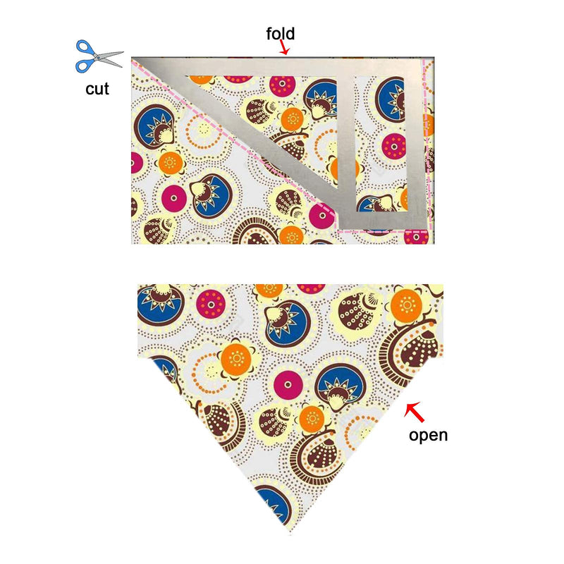 PIAOLGYI 3 Pcs M/S/L Reversible Dog Bandana Sewing Template Set DIY Craft Dog Bib Pattern for Small/Medium/Lager Size Dogs,Dog Scarf Sewing Quilting Stencil Triangle - NewNest Australia