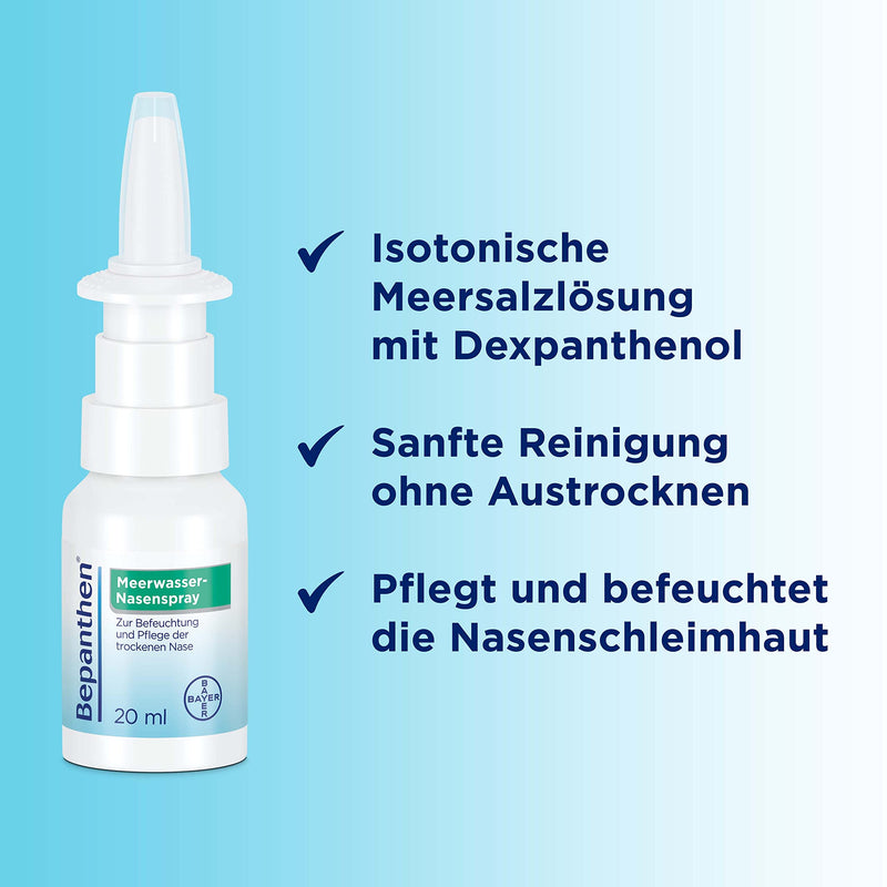 Bepanthen sea water nasal spray for dry nasal mucosa 20 ml - NewNest Australia