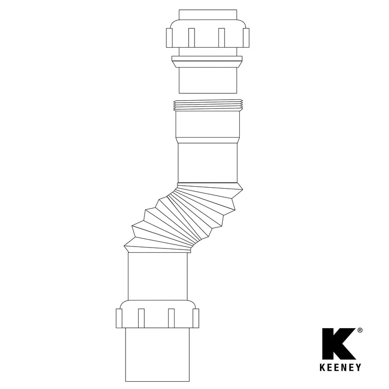 Plumb Pak PP812-5 Flex 'N Fix Extension Tube, 9" x 1-1/4" inlet - NewNest Australia