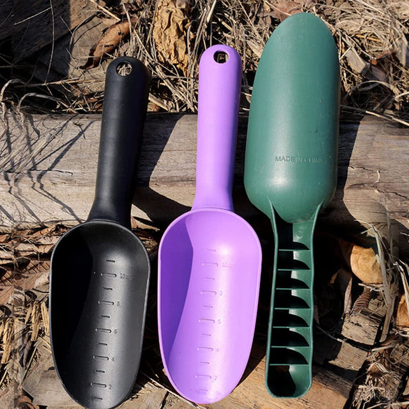 Plastic Garden Shovel Plant Hand Trowels 3 Pack Soil Planting Digging Transplanting Multi-Function Beach Sand Pet's Food Scoop Garden Tools - NewNest Australia