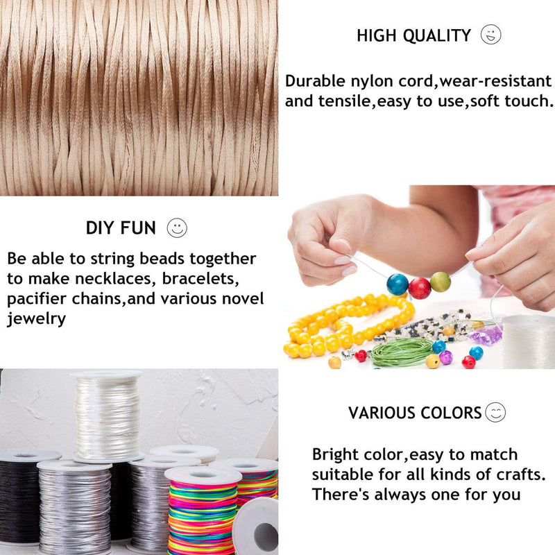 Promise Babe Gold Satin Rattail Cord for Baby Teething Necklace 75m DIY Teether Craft Supplies Line - NewNest Australia