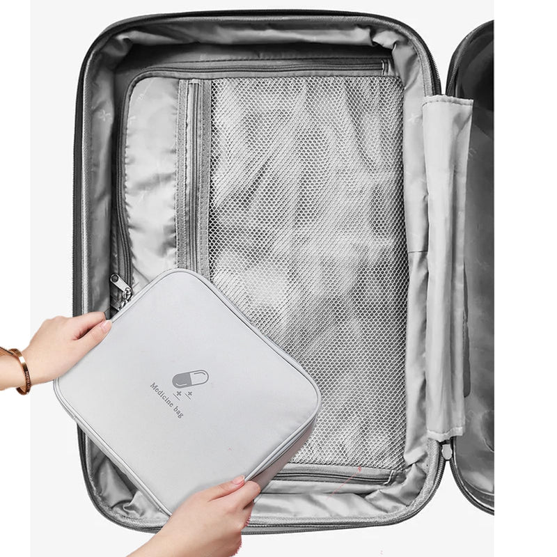Floatdream Pack Of 2 Portable Medicine Bags, Large Capacity Waterproof Storage Boxes, Travel First Aid Kit Bag, For Travel, Camping, Going Out And Other Occasions - NewNest Australia