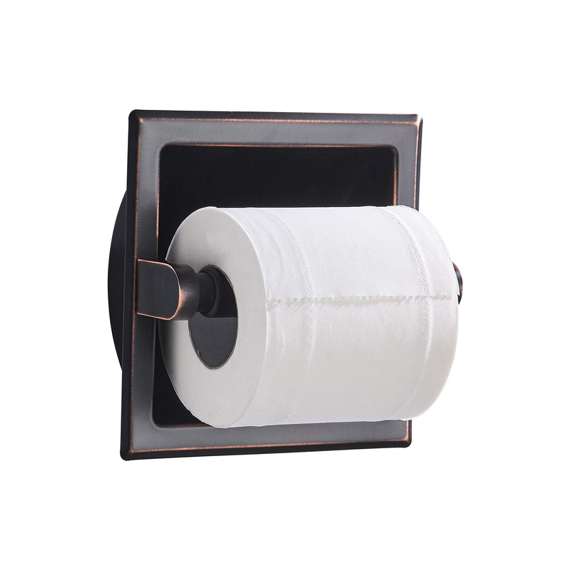 JunSun Oil Rubbed Bronze Recessed Toilet Paper Holder Wall Toilet Paper Holder Recessed Tissue Paper Holder ORB Toilet Tissue Holder All Stainless Steel Construction - Rear Mounting Bracket Included - NewNest Australia