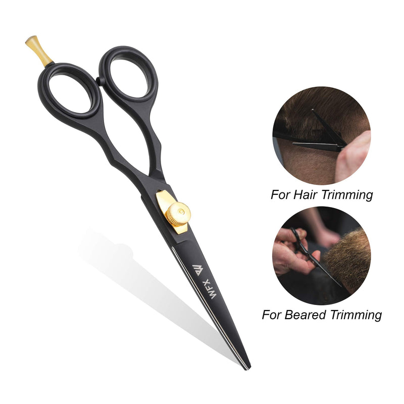Hairdressing Scissors Hair Cutting Scissors Hairdresser Professional Hairdressers Haircut Scissors Sharp Adjustable Styling Men Women (Black) Black - NewNest Australia