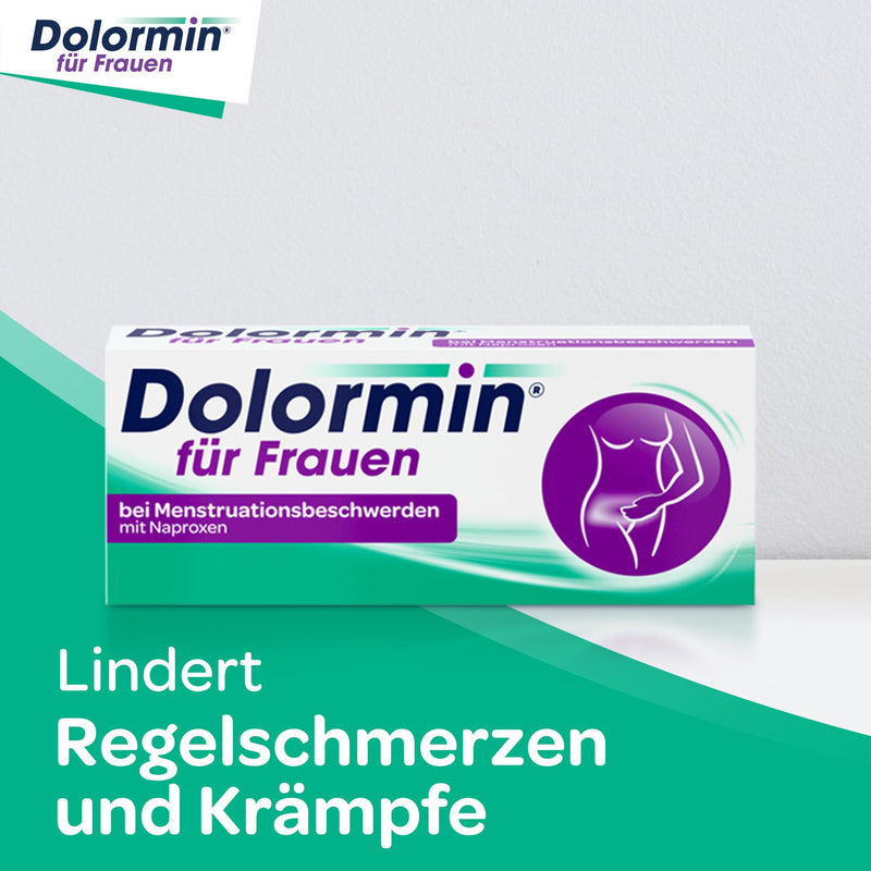 Dolormin® for women for menstrual cramps with naproxen - for period pain and cramps - 30 tablets 30 pieces (pack of 1) - NewNest Australia
