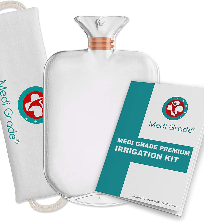Medi Grade Enema Kit For Intimate Cleaning For Home - 2L Capacity - 14 Pieces - Enema Kit With Reusable, Accessory, Instructions, Portable Bag And More - 100% Transparent - NewNest Australia