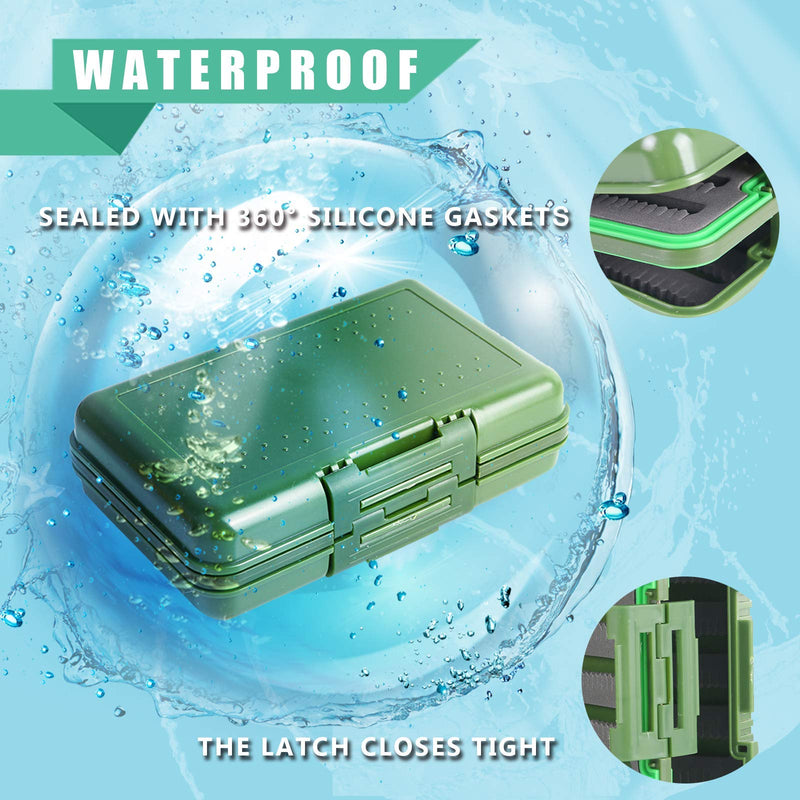 M MAXIMUMCATCH Maxcatch Fly Boxes for Fly Fishing Double Side Waterproof Fishing Tackle Box Olive (4 Split Foam Inserts) 5.9inch x4.1inch x1.7inch - NewNest Australia