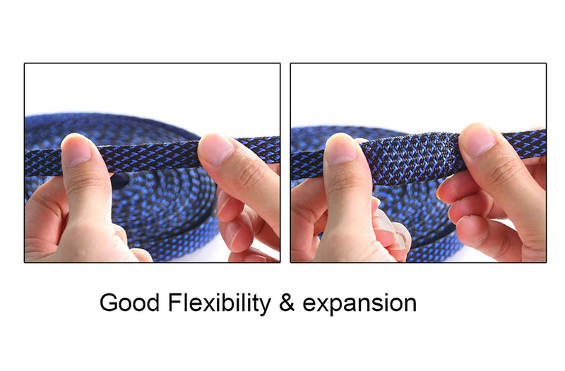 100ft - 1/4 inch PET Expandable Braided Sleeving – Blackblue – Alex Tech braided cable sleeve 1/4"-100ft - NewNest Australia