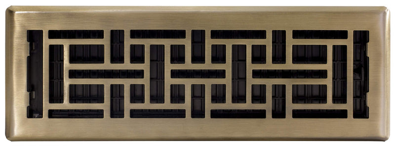 Decor Grates Oriental Floor Register, 4x14, Antique Brass - NewNest Australia