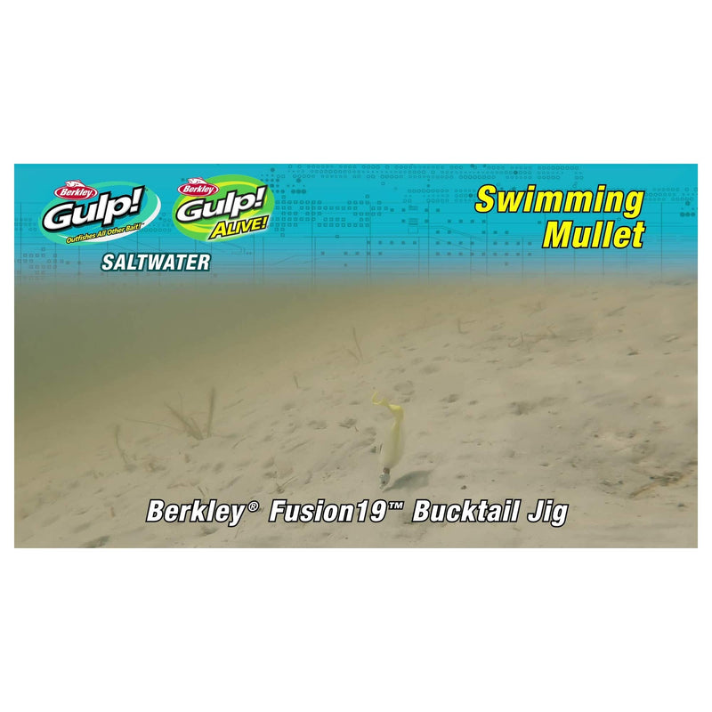 Berkley Gulp! Alive! Swimming Mullet Soft Fishing Bait, Pearl White/Chartreuse, 3in - Half Pint 4x7 - NewNest Australia