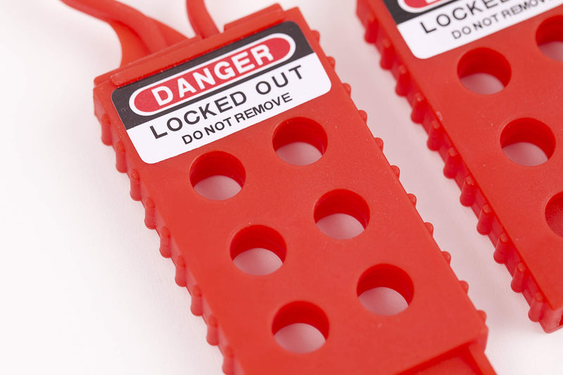 TRADESAFE Lock Out Tag Out Lock Hasp. 3 Pack Red Lockout Tagout Hasp. Non Conductive Plastic Nylon Padlock Hasp for Lock Out Devices. Loto Hasp for Lockout Safety Supply, Kits, and Stations - NewNest Australia