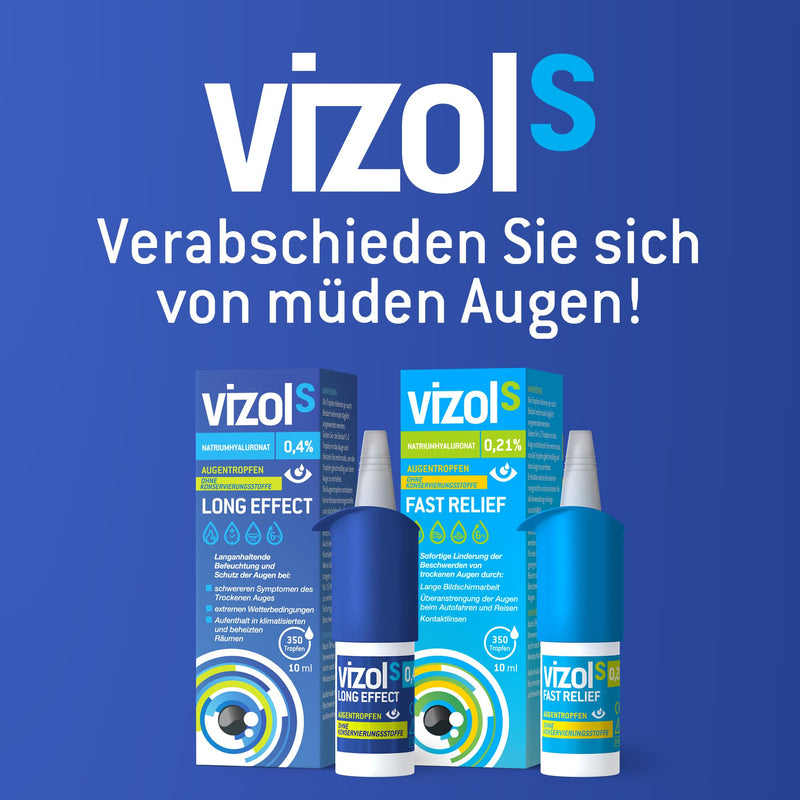 Vizol S 0.4% Long Effect eye drops for severe symptoms of dry and irritated eyes - NewNest Australia