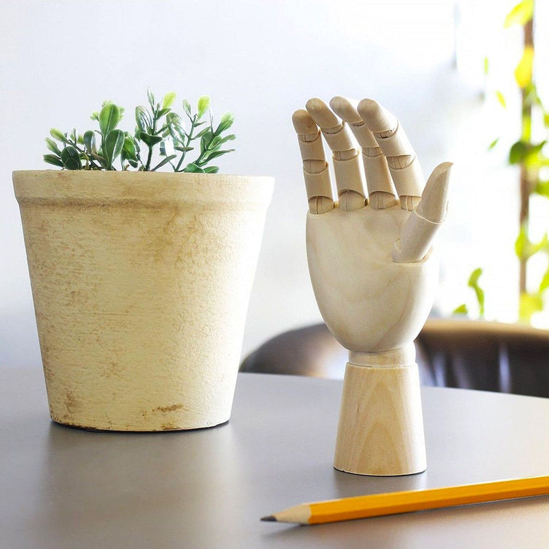 Juvale Wood Hand Model 7", Mannequin with Flexible Wooden Fingers for Drawing, Art Supplies - NewNest Australia