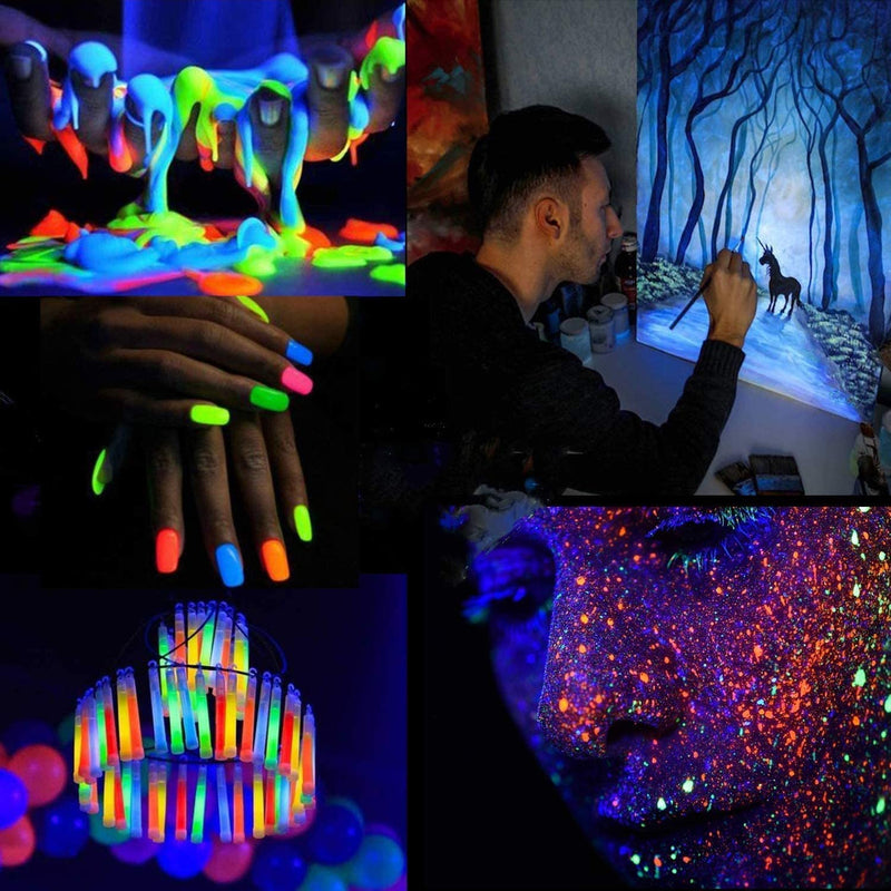 Glow in the Dark Pigment Powder 12 Color Epoxy Resin Pigment Luminous Powder Safe Long Lasting for Nail Art, Colorant Slime, Acrylic Paint, Fine Art and DIY Crafts, 0.7oz 12 Colors - NewNest Australia