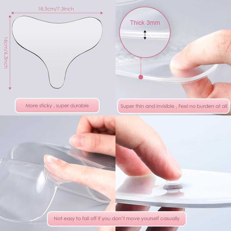 Reusable Silicone Chest Pad Chest Wrinkle Pads T-Shaped Décolleté Wrinkles Patches Smooth Your Skin Prevent Skin Ageing Overnight Chest Pads for Women and Girls - NewNest Australia