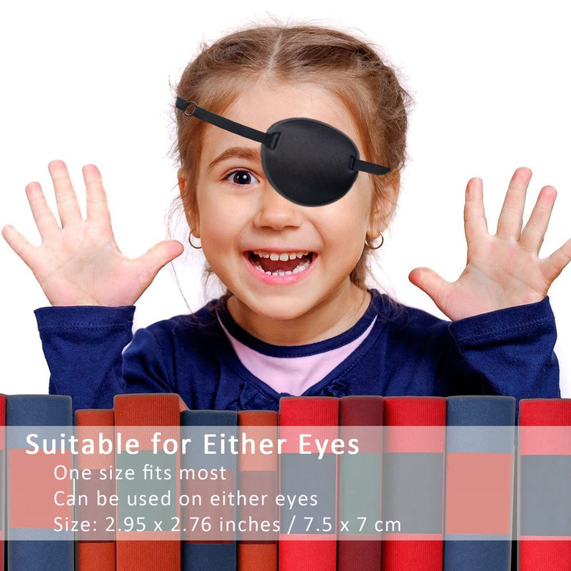 2PCS Eye Patch, Adjustable Eye Patches, Medical Eye Patch, Amblyopia Lazy Eye Patches for Left or Right Eyes, Black - NewNest Australia