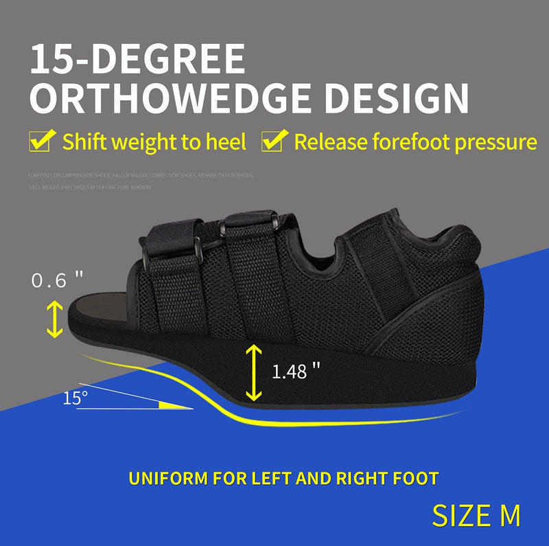 Postoperative Shoes Medical Orthopedic Foot Brace Forefoot Relief Shoe for Surgery (L) L - NewNest Australia