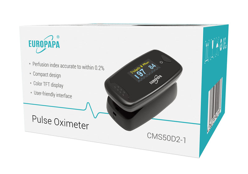Europapa Pulse Oximeter, Finger Pulse Oximeter, Ideal For Quick Measurement Of Oxygen Saturation (Spo2), Simple Heart Rate Monitor For Adults, Oled Display (Black) - NewNest Australia
