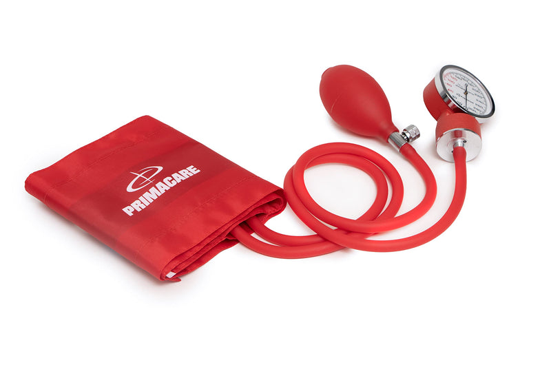 Primacare DS-9181-RD Professional Aneroid Sphygmomanometer and Sprague Rappaport Stethoscope, Manual Blood Pressure Kit with Cuff and Carrying Case, Red - NewNest Australia