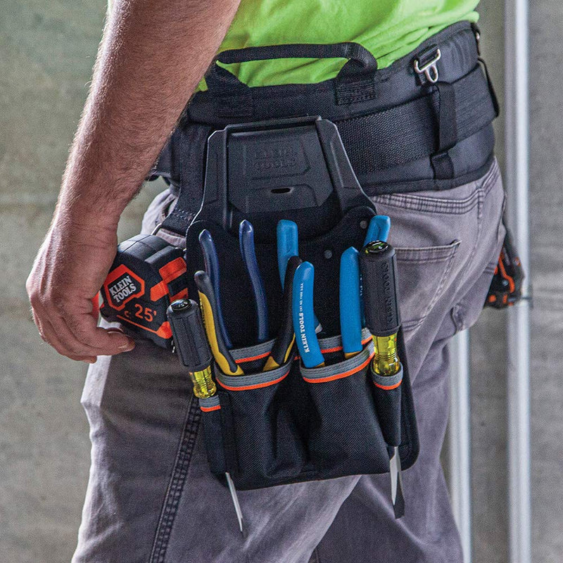 Klein Tools 55918 Tool Belt, Electrician Tool Belt for use with Modular Pouches from Klein Tools Click Lock Modular System, Size M Medium Tool Belt - NewNest Australia