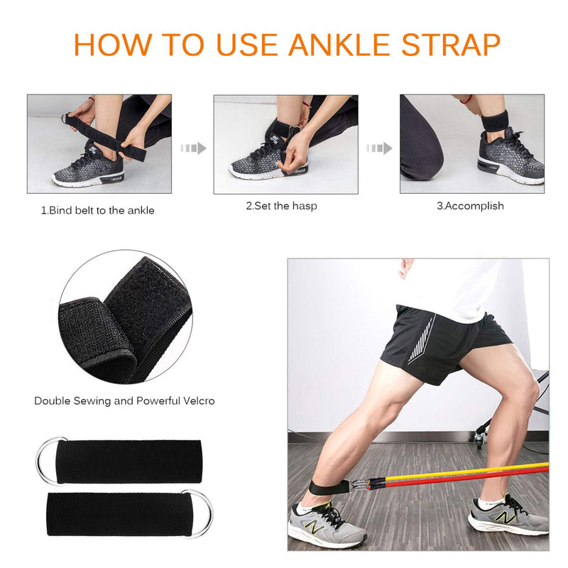 Resistance Bands Set 5Pcs With Handle Strength Exercise Resistance Band Training Fitness Tubes Tension Bands Workout Gym Equipment Men And Women For Home Use Physical Training Cable - NewNest Australia