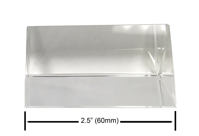 Amlong Crystal 2.5 inch Optical Glass Triangular Prism for Teaching Light Spectrum Physics and Photo Photography Prism, 60mm - NewNest Australia