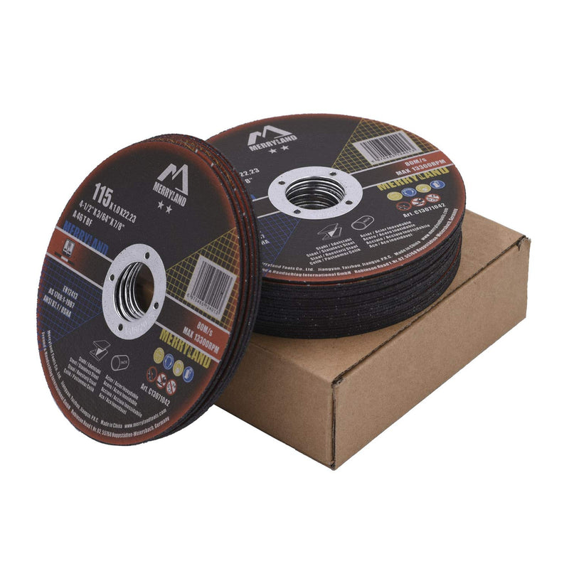 Merryland 4-1/2 X 0.045 Craft-line Cut Off Wheel INOX Stainless Steel Metal Iron 25PCS 4-1/2 X 0.045 25PCS - NewNest Australia