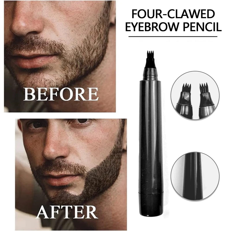 2 pieces natural beard filler, long-lasting beard filler pen, fashionable sweat-proof beard pen, beard styling pen for defining and sharpening hair, beard, eyebrows - NewNest Australia