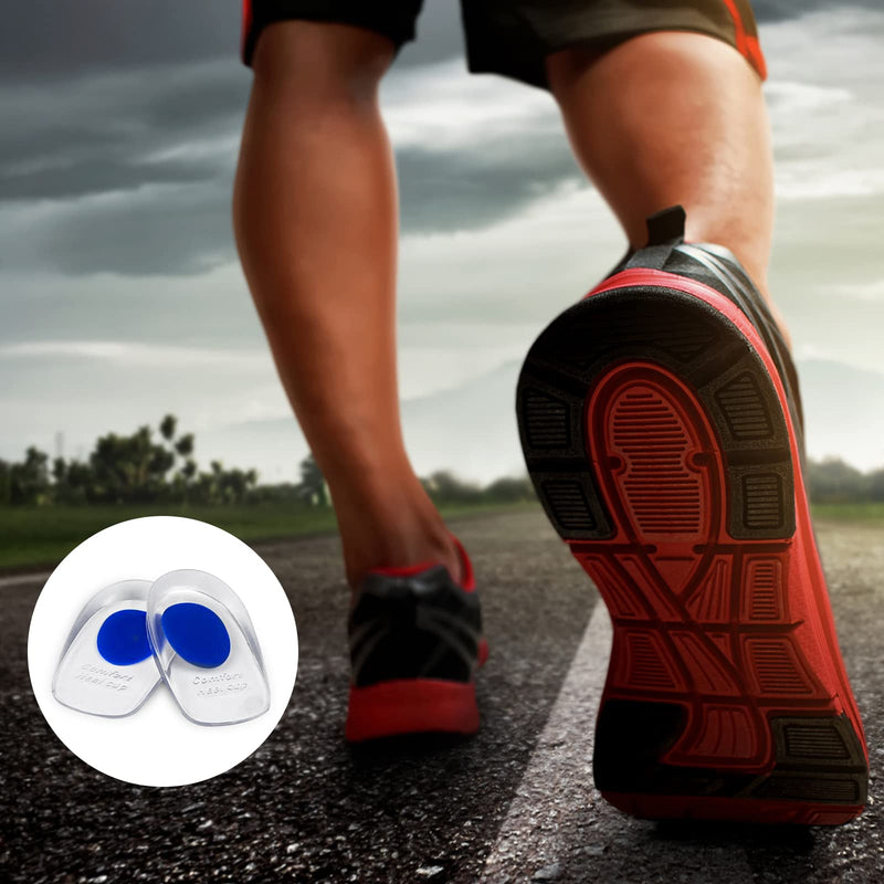 Newpop 3 pairs of heel spur insoles, gel heel cups, silicone, professional heel cushion insoles, heel pads for shoes, orthopedic gel insoles for relieving plantar fasciitis, Achilles pain (S) S (34-39) - NewNest Australia