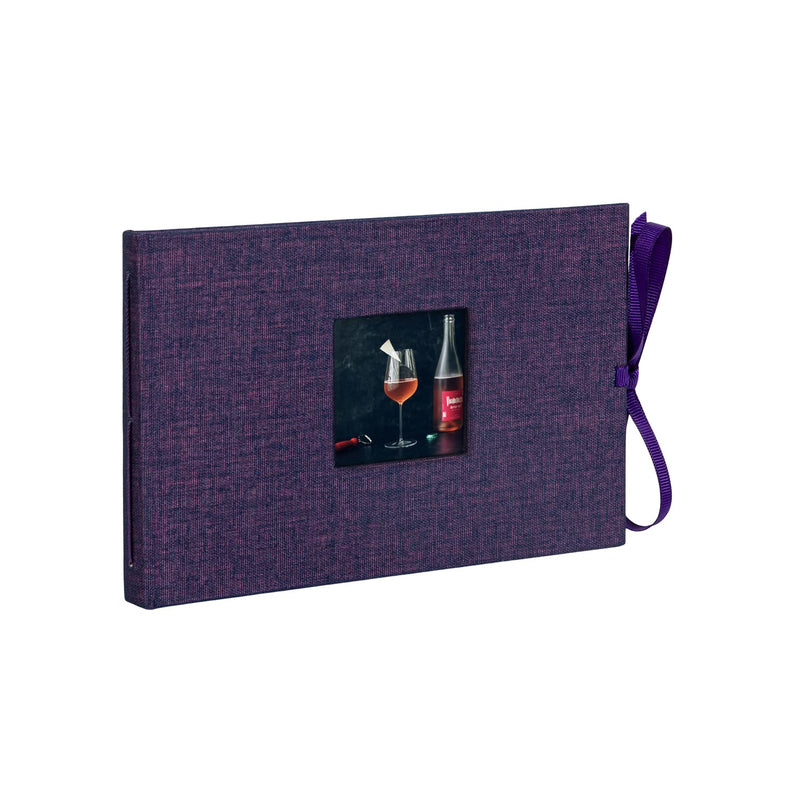 Kolo Noci Small 4x6 Photo Album, Holds 24 Photos, Ideal for Weddings and Baby Books, Amethyst Chambray - NewNest Australia