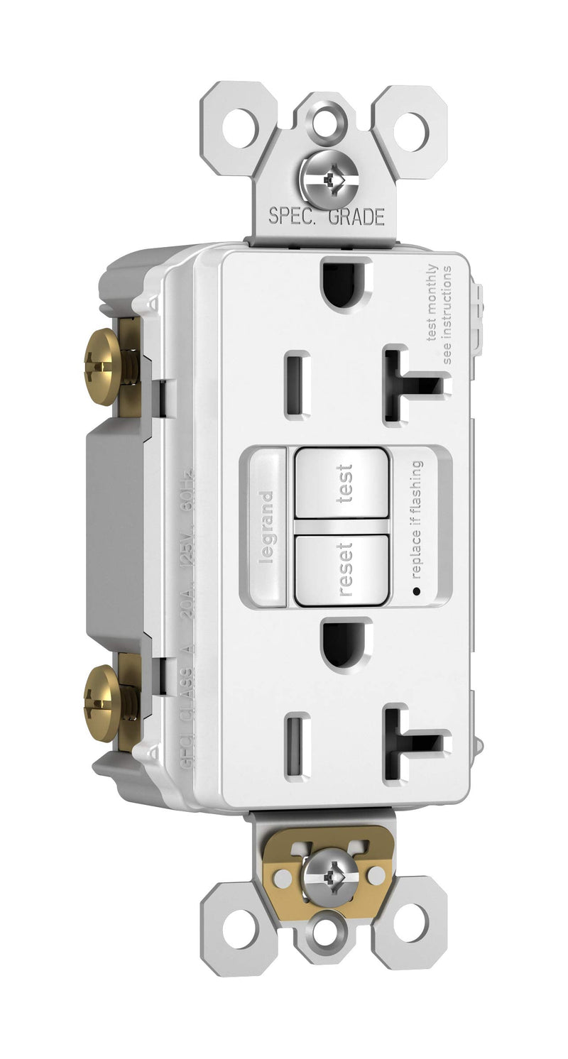 Legrand radiant Night Light, Self-Test GFCI Outlets, Safe for Kids, Tamper Resistant, White, 20 Amp, 2097NTLTRW - NewNest Australia
