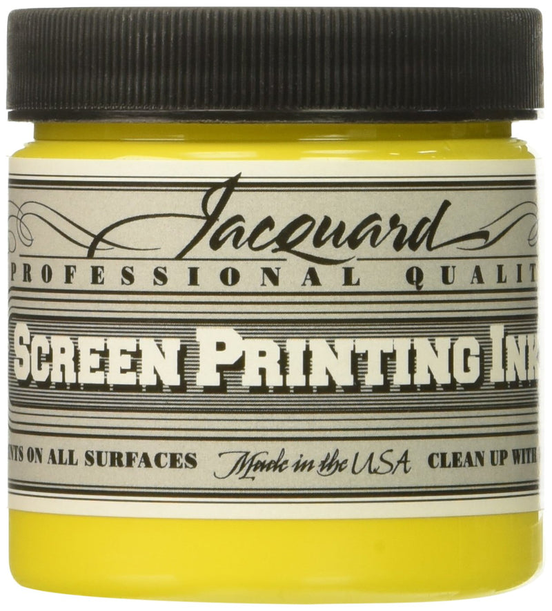 Jacquard Professional Screen Print Ink, Water-Soluable, 4oz Jar, Opaque Yellow (124) - NewNest Australia