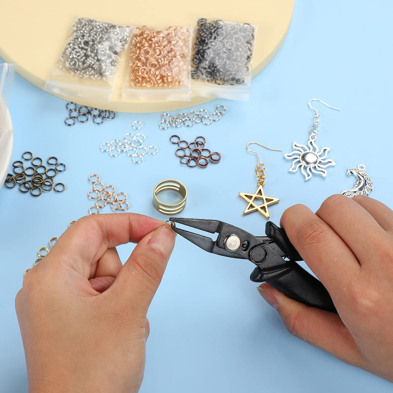 Hotop 1402 Pieces Split Jump Rings Set, Double Closed Jump Ring MultiColor Jewelry Split Rings with Craft Jump Loop Opener and Split Ring Plier for DIY Necklace Bracelet Craft Making, Multi Colors - NewNest Australia