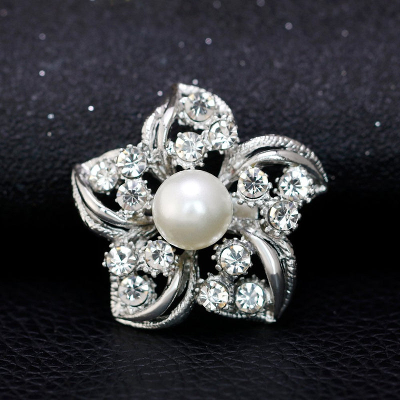 Ezing Lot 24pc Shining Rhinestone Crystal Brooches Pins DIY Wedding Bouquet Kit A - NewNest Australia
