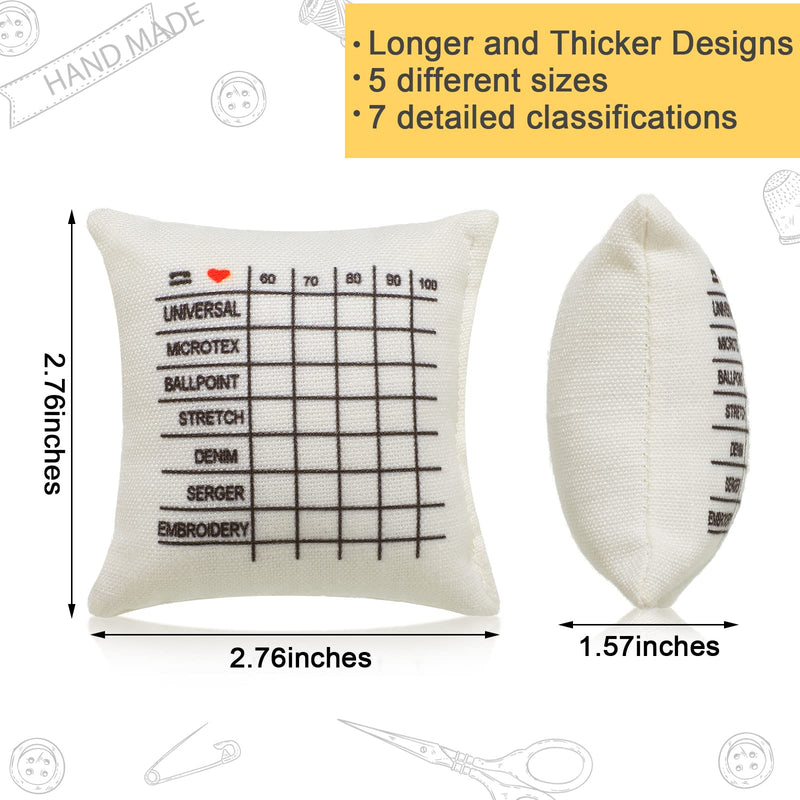 2 Pieces Linen Needle Sorting Pin Cushion Cool Pin Cushions for Sewing Cute Sewing Pin Cushion Accessories Pincushion Kit White Cushion for Pins for Sewing Wooden Base Needle Pincushions - NewNest Australia