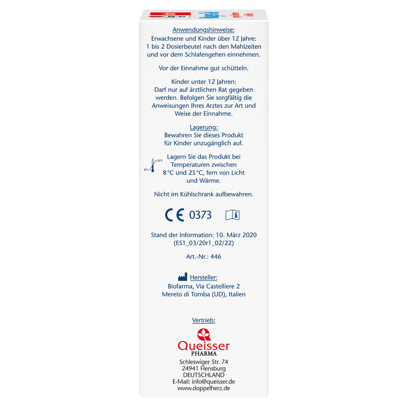 Doppelherz Stomach Gel - Medical product for heartburn, acid reflux + acid-related stomach problems - 20 sachets of 20 (pack of 1) - NewNest Australia