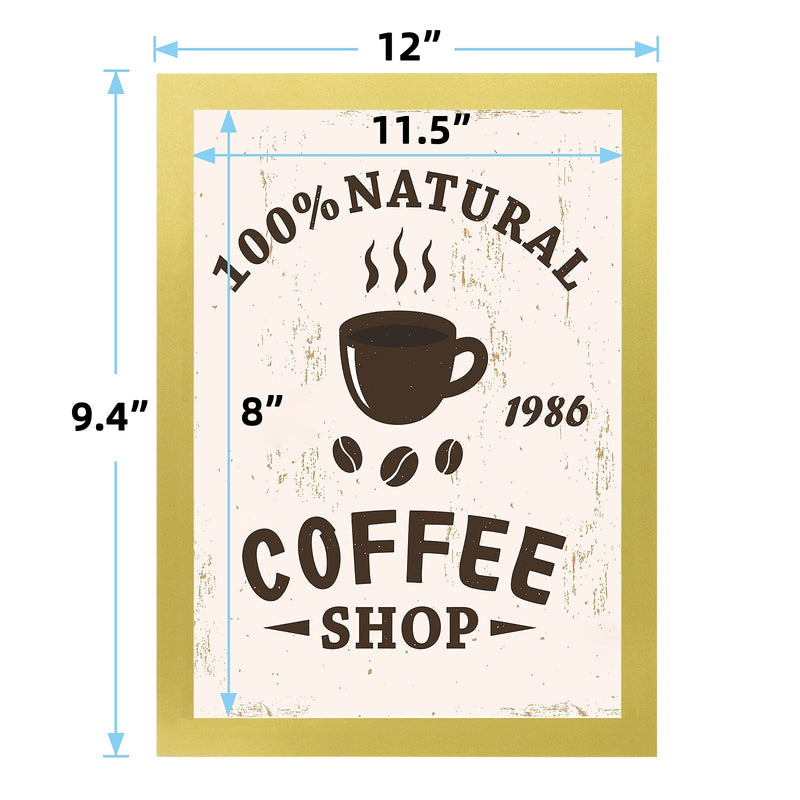 JIUYE A4 Self Adhesive Magnetic Display Frame,Dual Side Transparent Magnetic Window Sign Holder for Office/Store/School as Shop Window Notice Display Frame/Schedule (A4 2Pcs, Golden) A4 2Pcs - NewNest Australia